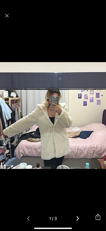 zara kapüşonlu kürk