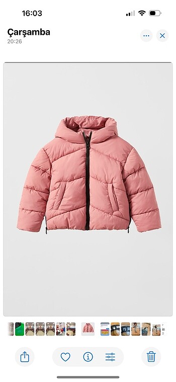 Zara kız çocuk mont