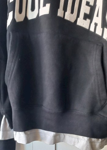 11-12 Yaş Beden siyah Renk Zara Sweatshirt Kapüşonlu