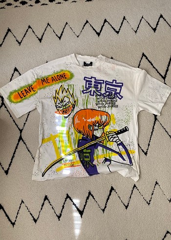 Rock Punk Baskılı Tişört Unisex