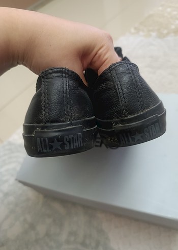 Siyah Deri orijinal Converse - Görsel 2