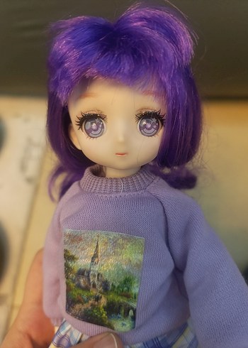Beden Renk Mor Saçlı Bjd Anime Bebek