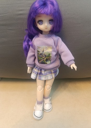 Mor Saçlı Bjd Anime Bebek