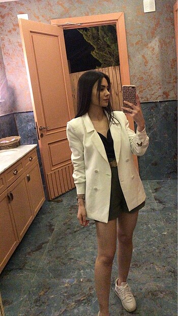 s Beden Beyaz blazer ceket