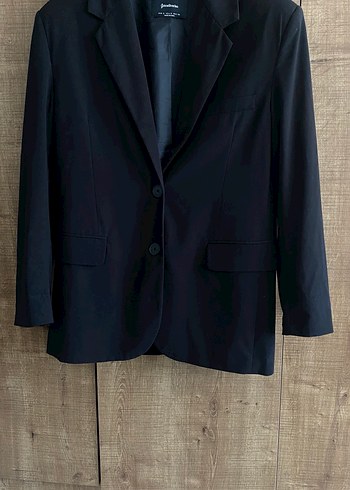Stradivarius Siyah Vatkalı Oversize Blazer Ceket