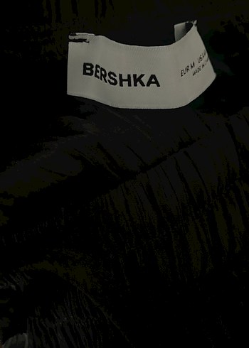Bershka Bershka Siyah Bürümcük İspanyol Paça Pantolon
