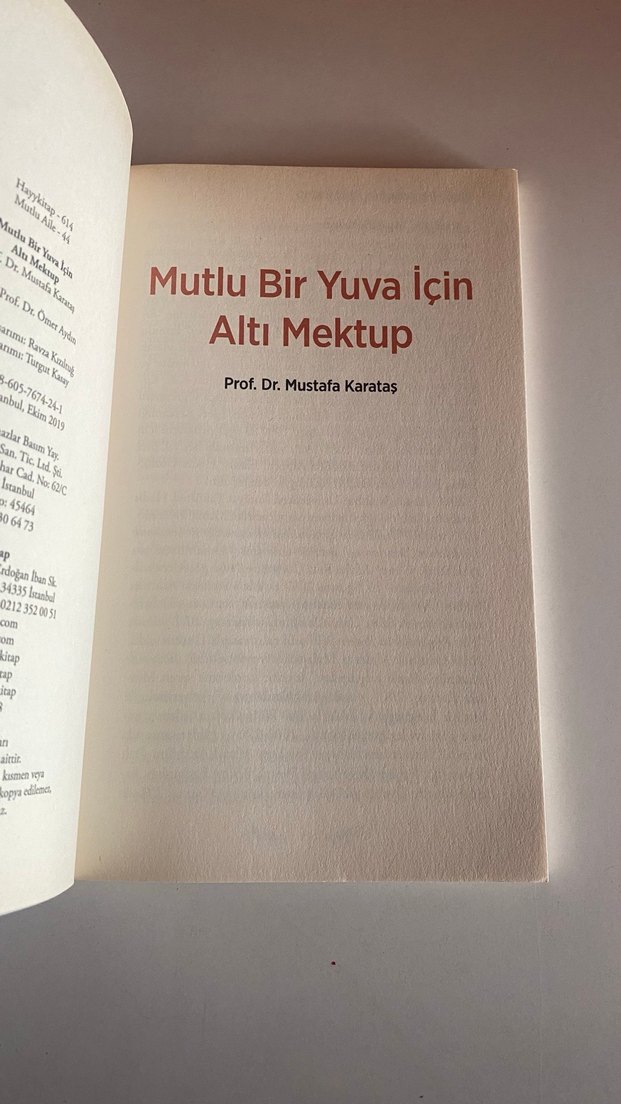 Mutlu Bir Yuva İçin Altı Mektup - Mustafa Karataş - Görsel 3