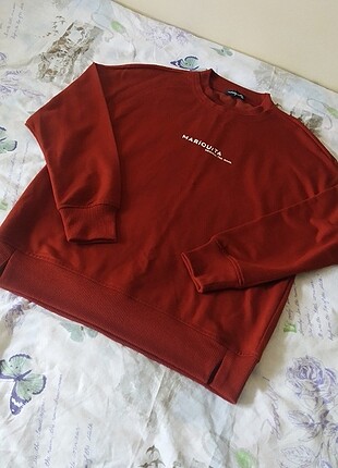 Addax Kiremit Rengi Oversize Sweatshirt