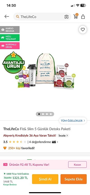 TheLifeCo Fit&Slim Detox Paketi