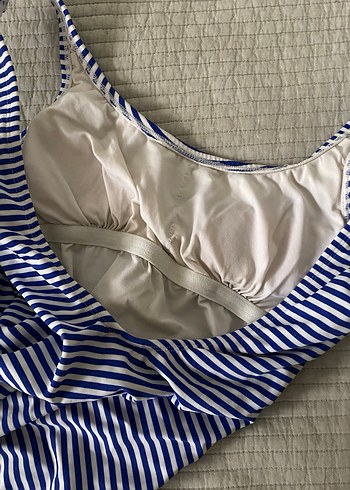 Penti Çizgili Yazılı Mayo - Görsel 5