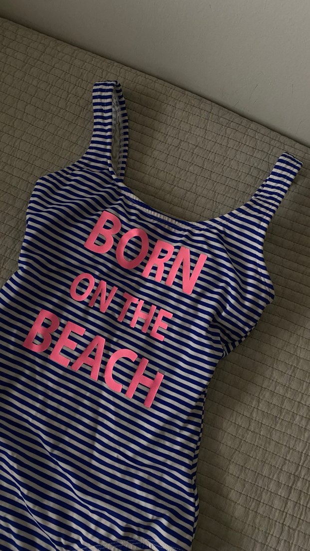 Penti Çizgili Yazılı Mayo - Görsel 3