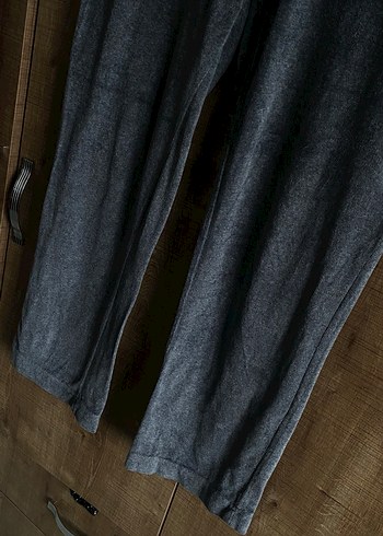 M&S Füme  Rahat Kesim Kadife Eşofman Altı - Görsel 2