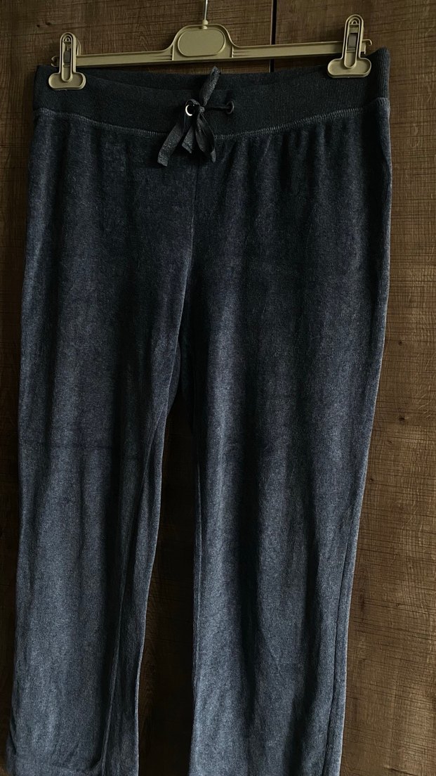 M&S Füme  Rahat Kesim Kadife Eşofman Altı - Görsel 3