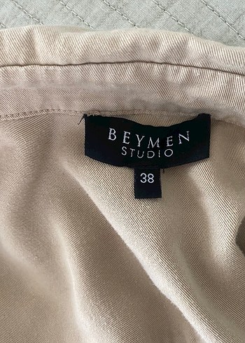 Beymen Kemerli Bej Keten Cepli Uzun Elbise - Görsel 10