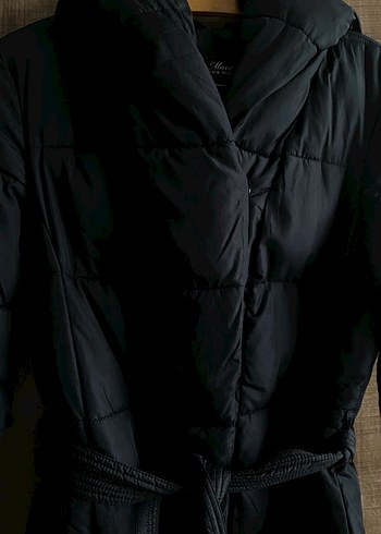 Mavi Jeans Kapşonlu Kemerli Siyah Kadın Mont - Görsel 5