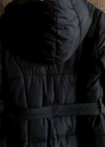 Mavi Jeans Kapşonlu Kemerli Siyah Kadın Mont - Görsel 9