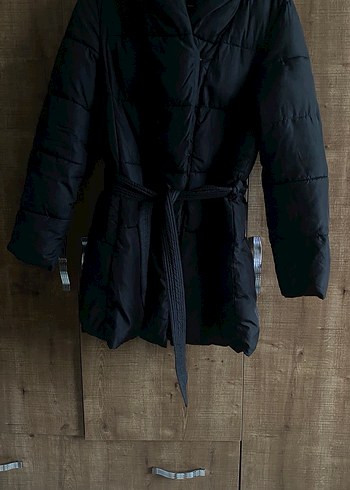 Mavi Jeans Kapşonlu Kemerli Siyah Kadın Mont - Görsel 6