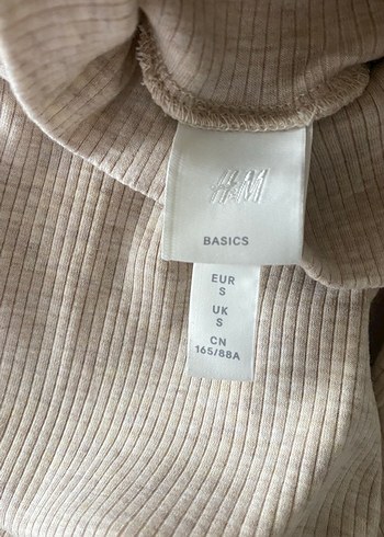 H&M Bej Uzun Kollu Balıkçı Yaka Basic Triko - Görsel 5