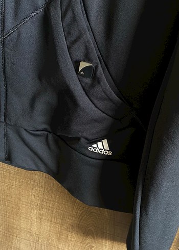 Adidas Climate Antrasit Fermuarlı Kapüşonlu Sweatshirt - Görsel 8