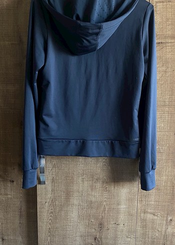 Adidas Climate Antrasit Fermuarlı Kapüşonlu Sweatshirt - Görsel 11