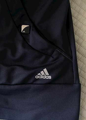 Adidas Climate Antrasit Fermuarlı Kapüşonlu Sweatshirt - Görsel 6