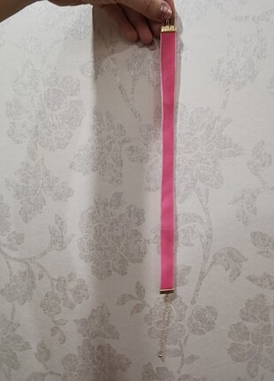Bershka Pembe kadife choker kolye