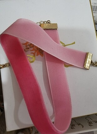  Beden Pembe kadife choker kolye