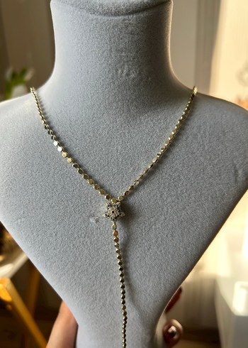 Zincir Detaylı Midi Boy Altın Kolye - Görsel 2