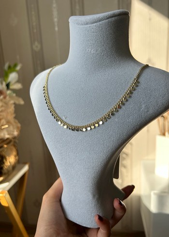 Altın Renk Mini Zincirli Kadın Kolye - Görsel 4