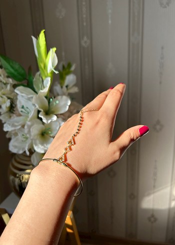 Renkli Yılan Desenli Zincirli Kadın El Zinciri - Görsel 3