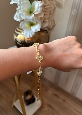 Zincir Detaylı Altın Rengi Bohem Bileklik - Görsel 2