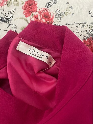42 Beden pembe Renk senna design fuşya abiye