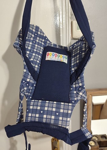 Lacivert Ekoseli Bebek Kanguru - Görsel 3