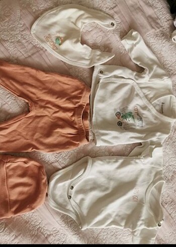 Bebek Uzun Kollu Beyaz Set - Görsel 3