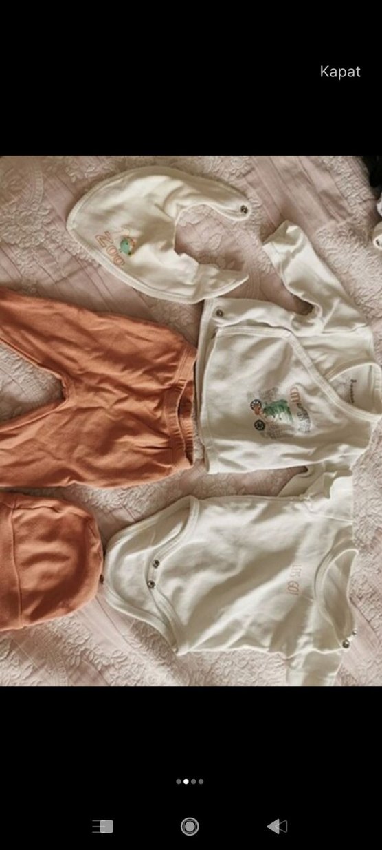 Bebek Uzun Kollu Beyaz Set - Görsel 3