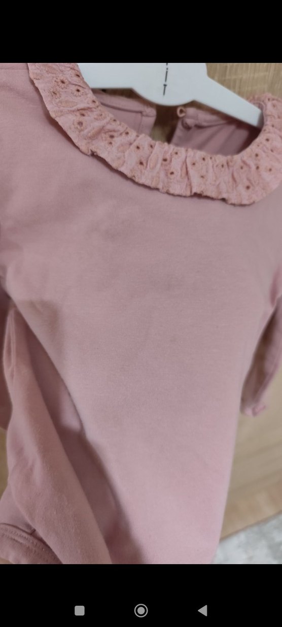 Pembe Bebek Uzun Kollu Fırfırlı Body - Görsel 3