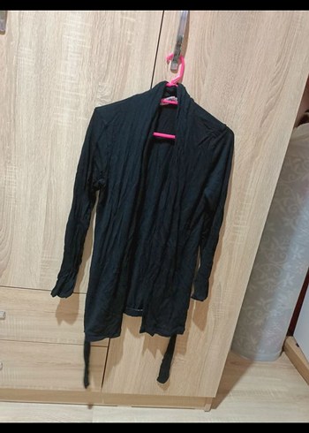 LC Waikiki Kadın Siyah Kemerli Uzun Kollu Hırka