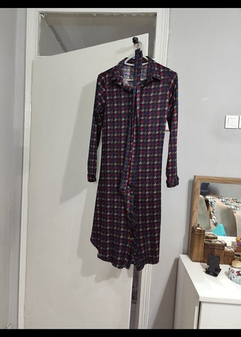 LC Waikiki Çok Renkli Bağlamalı Uzun tunik gömlek