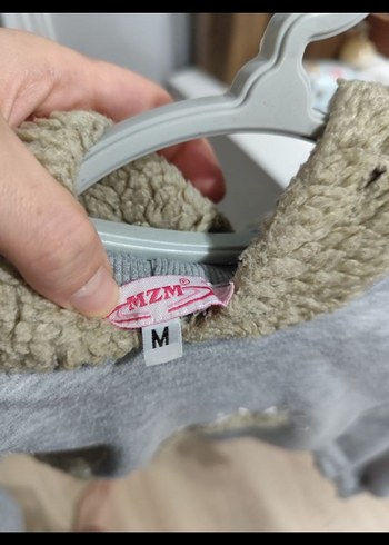 m Beden Nakışlı kapüşonlu Gri kadın Sweatshirt