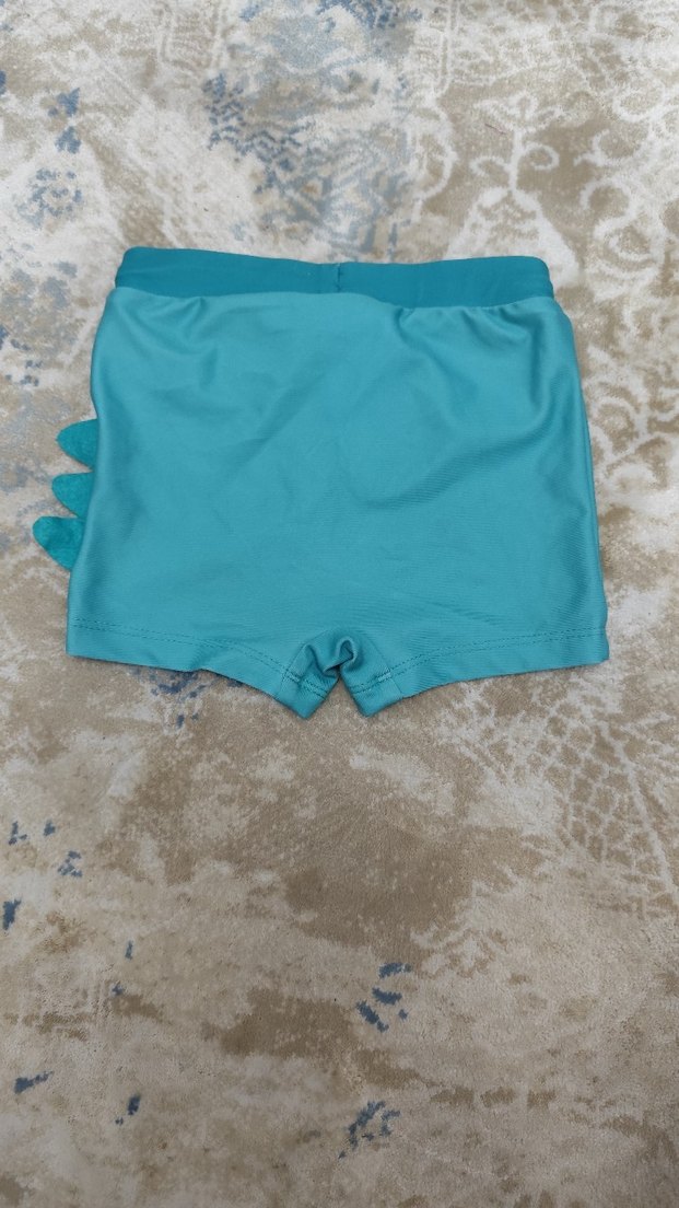 Turkuaz Baskılı Erkek Çocuk Mayo Şortu - Görsel 3