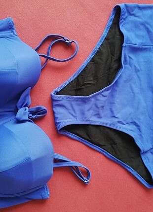 Saks mavisi bikini 44 beden yüksek bel külot