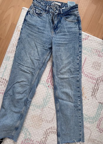 Zara Zara Straight Fit Yüksek Bel Jean