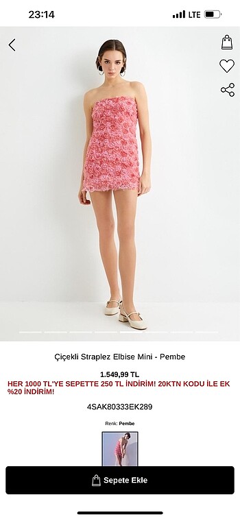 Straples elbise