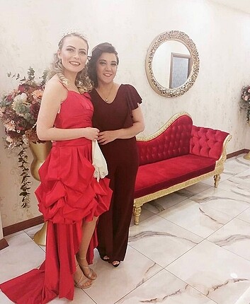 38 Beden kırmızı Renk Elbise
