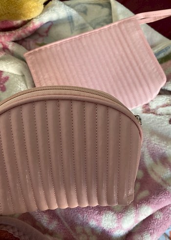 Pembe Kadın Makyaj Çantası Seti - Görsel 2