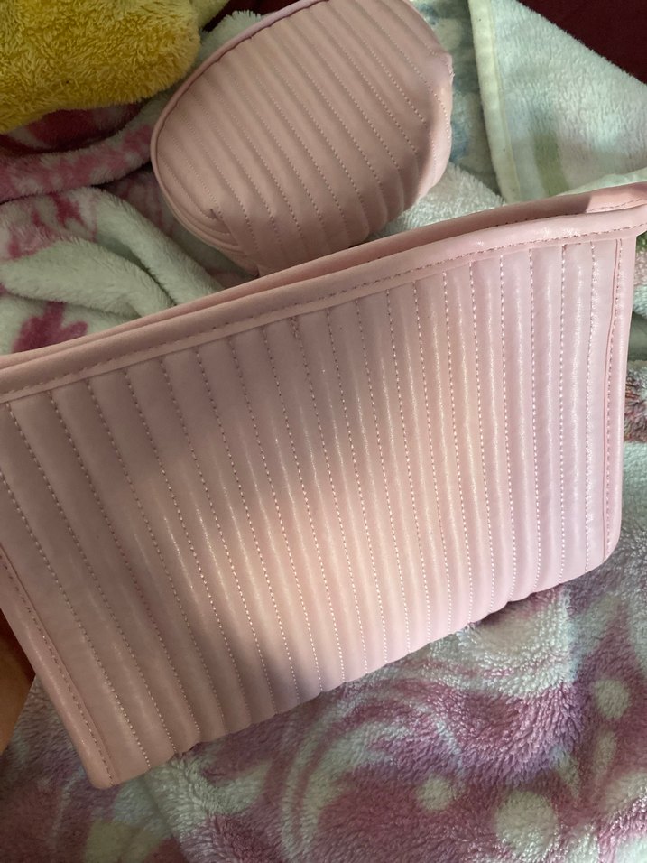 Pembe Kadın Makyaj Çantası Seti - Görsel 3