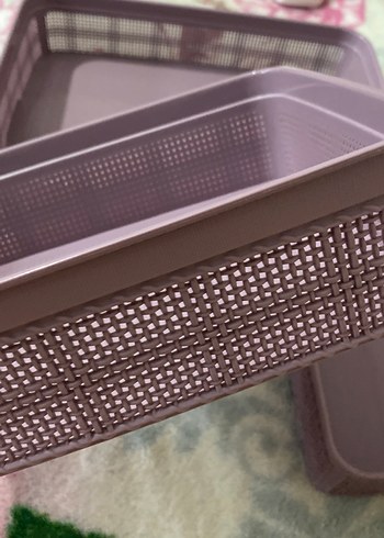 Lila Renkli 3'lü çekmece içi düzenleyici - Görsel 3