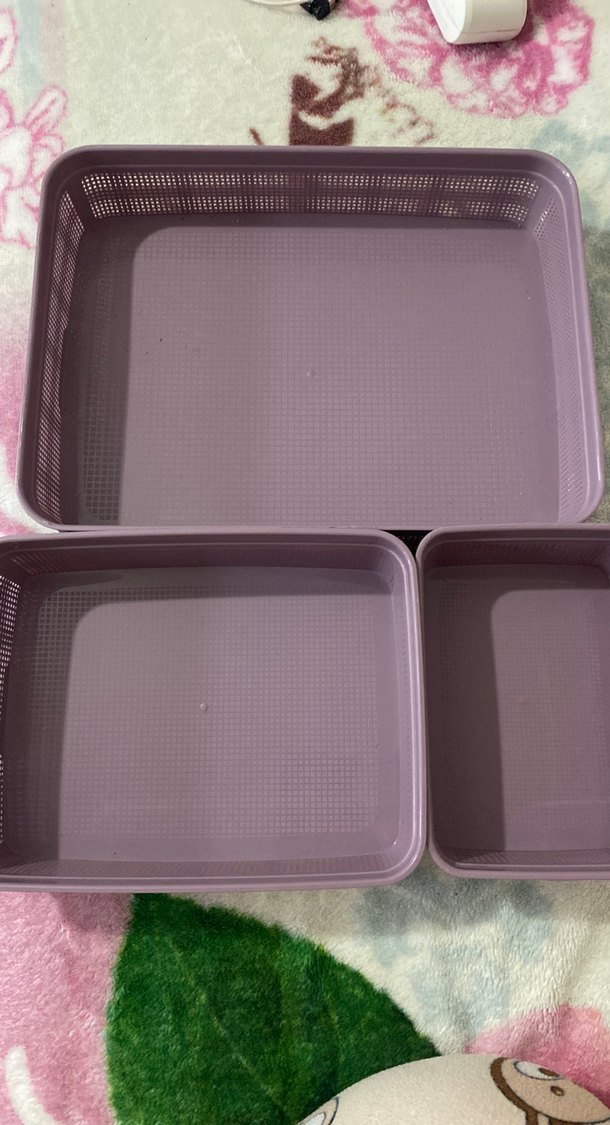 Lila Renkli 3'lü çekmece içi düzenleyici - Görsel 2