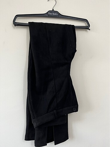 Süet yırtmaçlı pantolon - Görsel 6