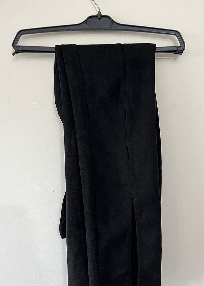 Süet yırtmaçlı pantolon - Görsel 5